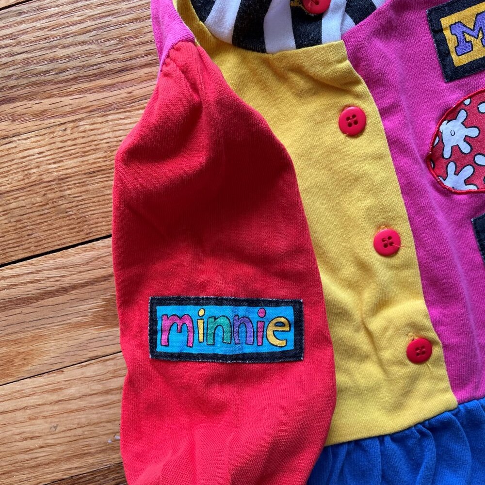 VINTAGE 90s Disney Color Block Shirt Size 3T - Picture 6 of 16